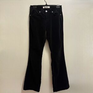 Mavi Vintage Black Corduroy Jeans Size 28 Wide Leg 90s Y2K Minimalist Pants